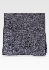 Linen Texture Hanky in Charcoal