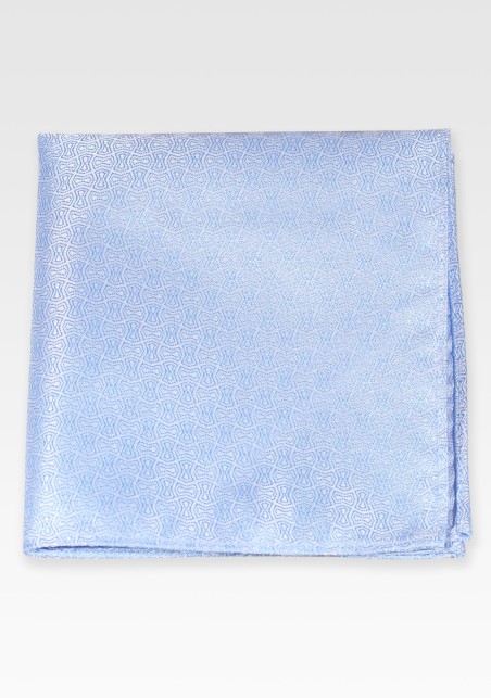 Geo Check Hanky in Light Blue