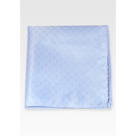 Geo Check Hanky in Light Blue