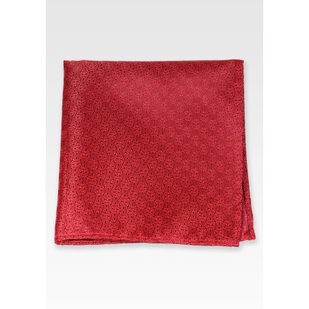 Geo Check Hanky in Cherry Red