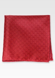 Geo Check Hanky in Cherry Red