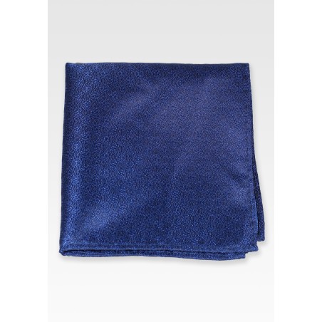 Geo Check Hanky in Dark Navy