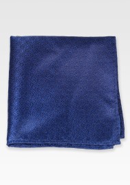 Geo Check Hanky in Dark Navy