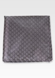Geo Check Hanky in Steel Gray