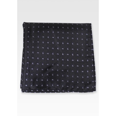 Black Micro Paisley Pocket Square