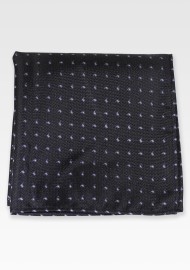 Black Micro Paisley Pocket Square