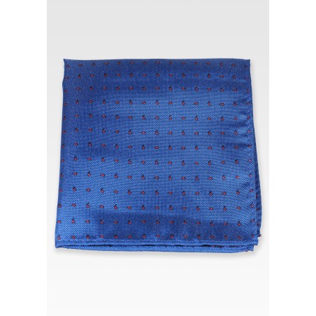 Royal Blue Micro Paisley Pocket Square