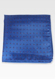 Royal Blue Micro Paisley Pocket Square