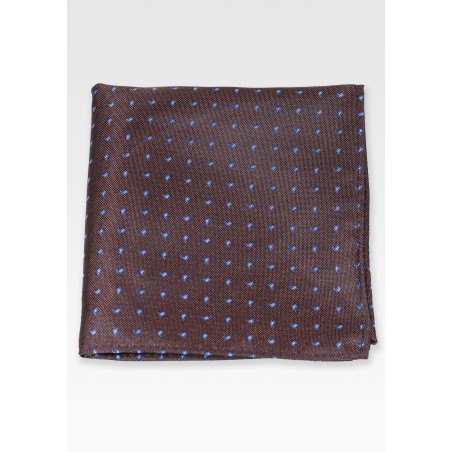 Chocolate Brown Paisley Pocket Square