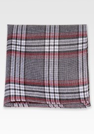 Tartan Check Hanky in Grays