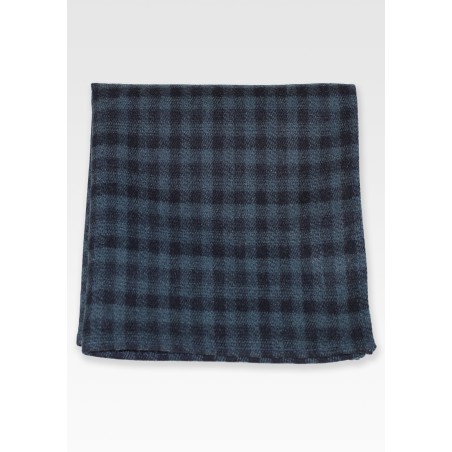 Gingham Check Hanky in Hunter Green and Black