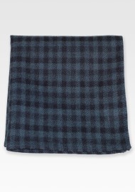 Gingham Check Hanky in Hunter Green and Black