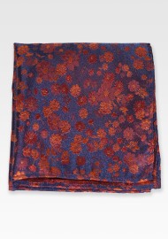 Cinnamon Spice Floral Pocket Square