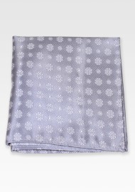 Woven Pocket Square in Elegant Silver