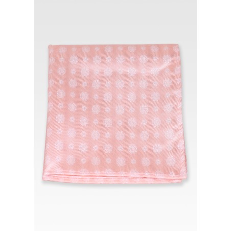 Woven Pocket Square in Pastel Peach