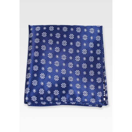 Woven Pocket Square in Royal
