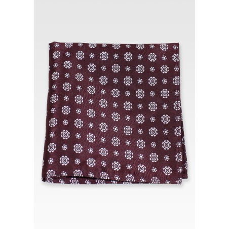 Rosewood Floral Pocket Square