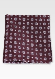 Rosewood Floral Pocket Square