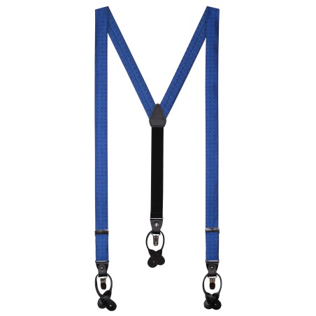 Dress Suspenders in Royal Navy with Tiny Paisley Weave