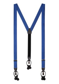 Dress Suspenders in Royal Navy with Tiny Paisley Weave