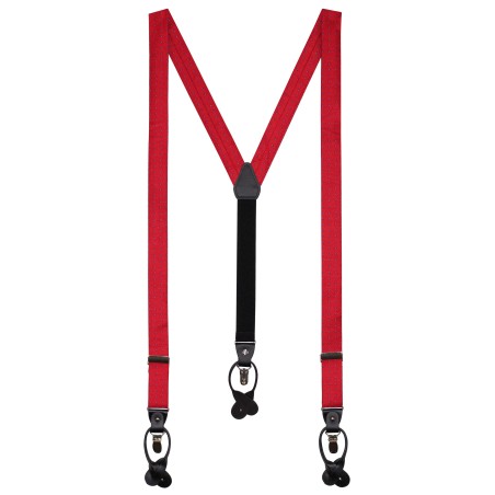 Dress Suspenders in Cherry with Tiny Paisley Weave