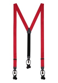 Dress Suspenders in Cherry with Tiny Paisley Weave