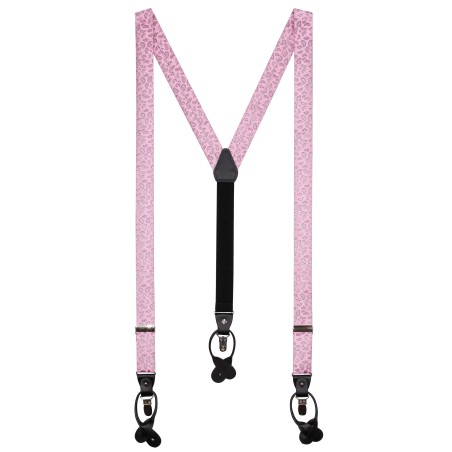 Pink Paisley Suspenders