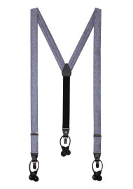 Steel Blue and Gold Paisley Suspenders