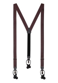 Chocolate Brown Paisley Suspenders