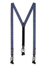 Navy Paisley Dress Suspenders
