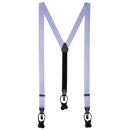 Dress Suspenders in Light Blue with Tiny Paisley Weave