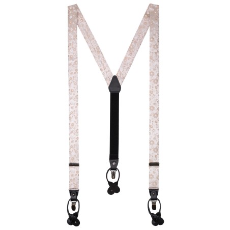 Dress Suspender in Ivory Champagne Floral Design