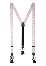 Dress Suspender in Ivory Champagne Floral Design