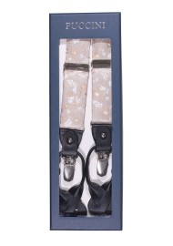 Dress Suspender in Ivory Champagne Floral Design in Gift Box