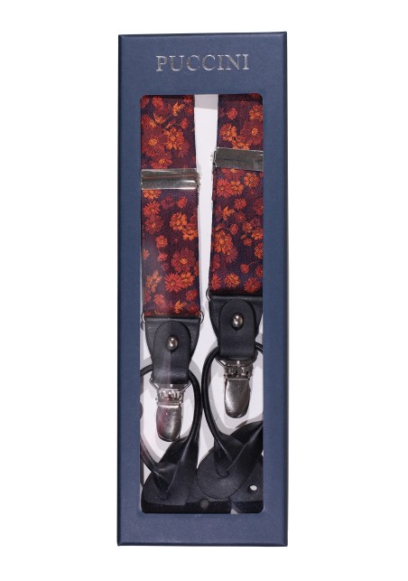 Cinnamon Spice Floral Dress Suspenders in Gift Box