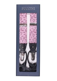 Pink Paisley Suspenders in Gift Box