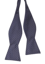 Self Tie Designer Bow Tie in Black and Silver