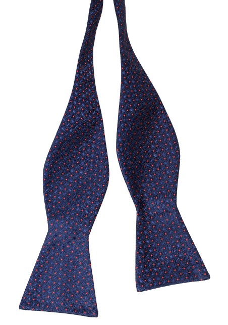 Self Tie Designer Bow Tie in Cherry Untied