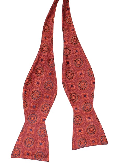 Medallion Designer Self Tie Bowtie in Cinnamon