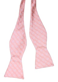 Peach Woven Medallion Self Tie Bow Tie