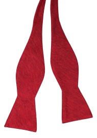 Cherry Red Herringbone Self Tie Bowtie