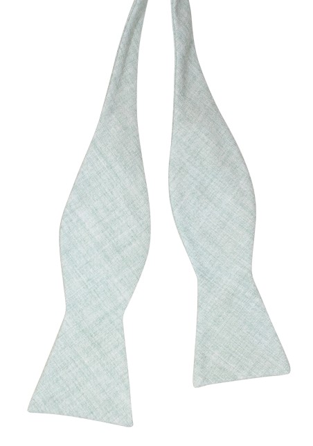 Cotton Self Tie Bowtie in Sagebrush Green