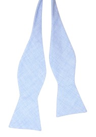 Cotton Self Tie Bowtie in Light Sky Blue