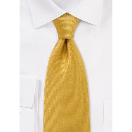 XL Solid Mustard Yellow Tie