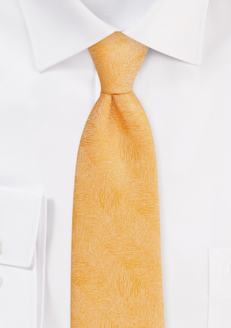 Wood Grain Weave Tie in Sunflower Yellow