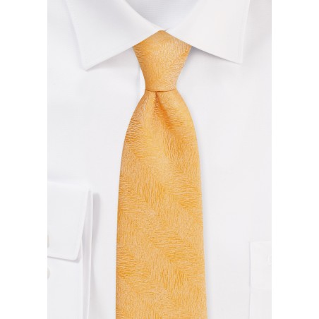 Wood Grain Weave Tie in Sunflower Yellow