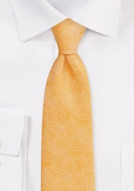 Wood Grain Weave Tie in Sunflower Yellow
