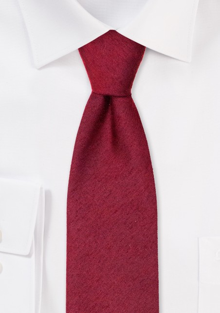 Matte Woven Mens Tie in Vintage Raspberry