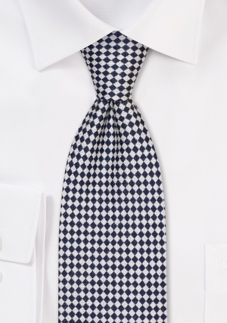 Black and Gold Micro Check Mens Tie