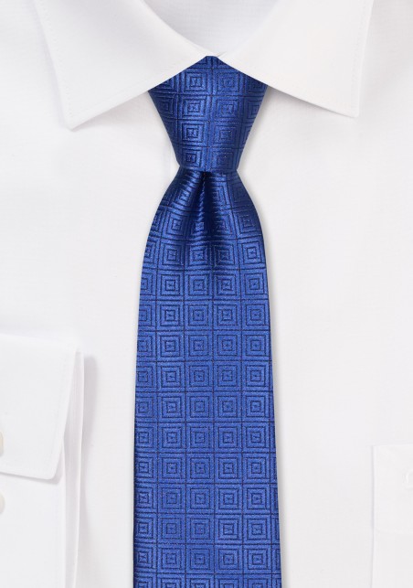 Sapphire Blue Skinny Mens Tie